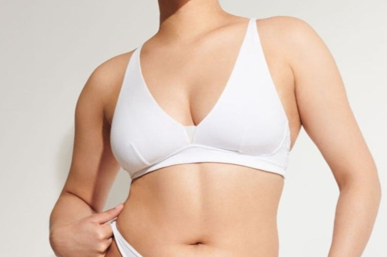 Gracelynne Plunge Bralette|White