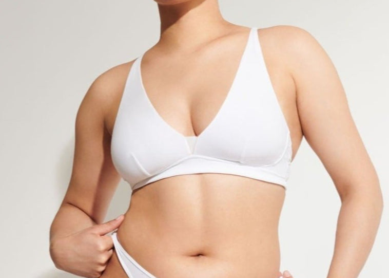Gracelynne Plunge Bralette|White