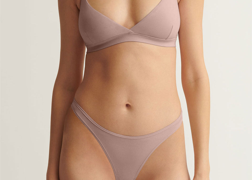 Graysen High Cut Thong|Mauve