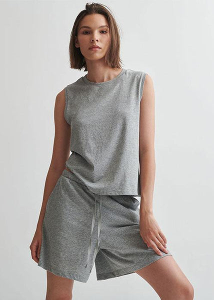 grey dress shorts Camille Organic Cotton Shorts
