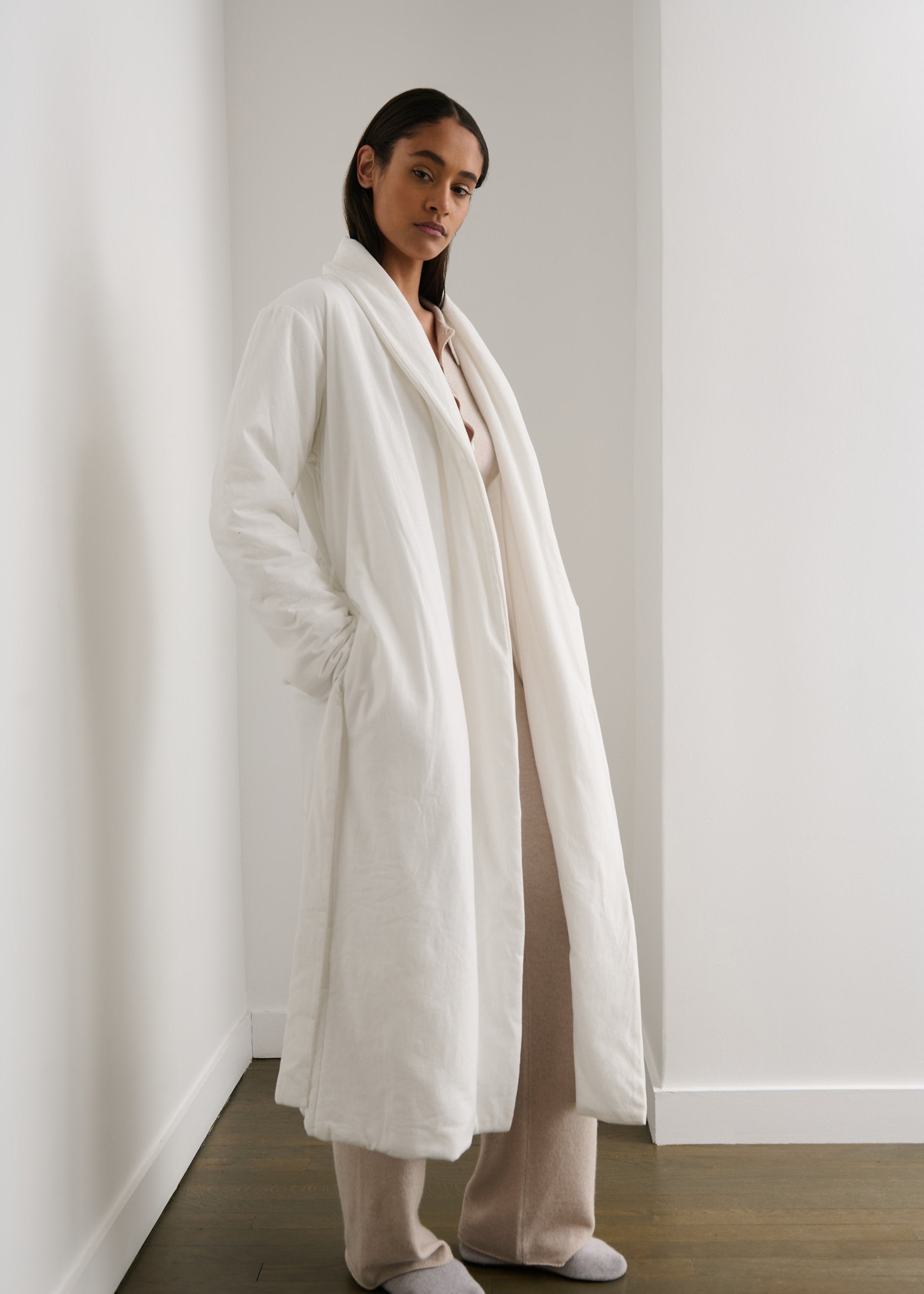 Oasis Organic Cotton Robe | Cozy, Breathable Padded Lounge Robe