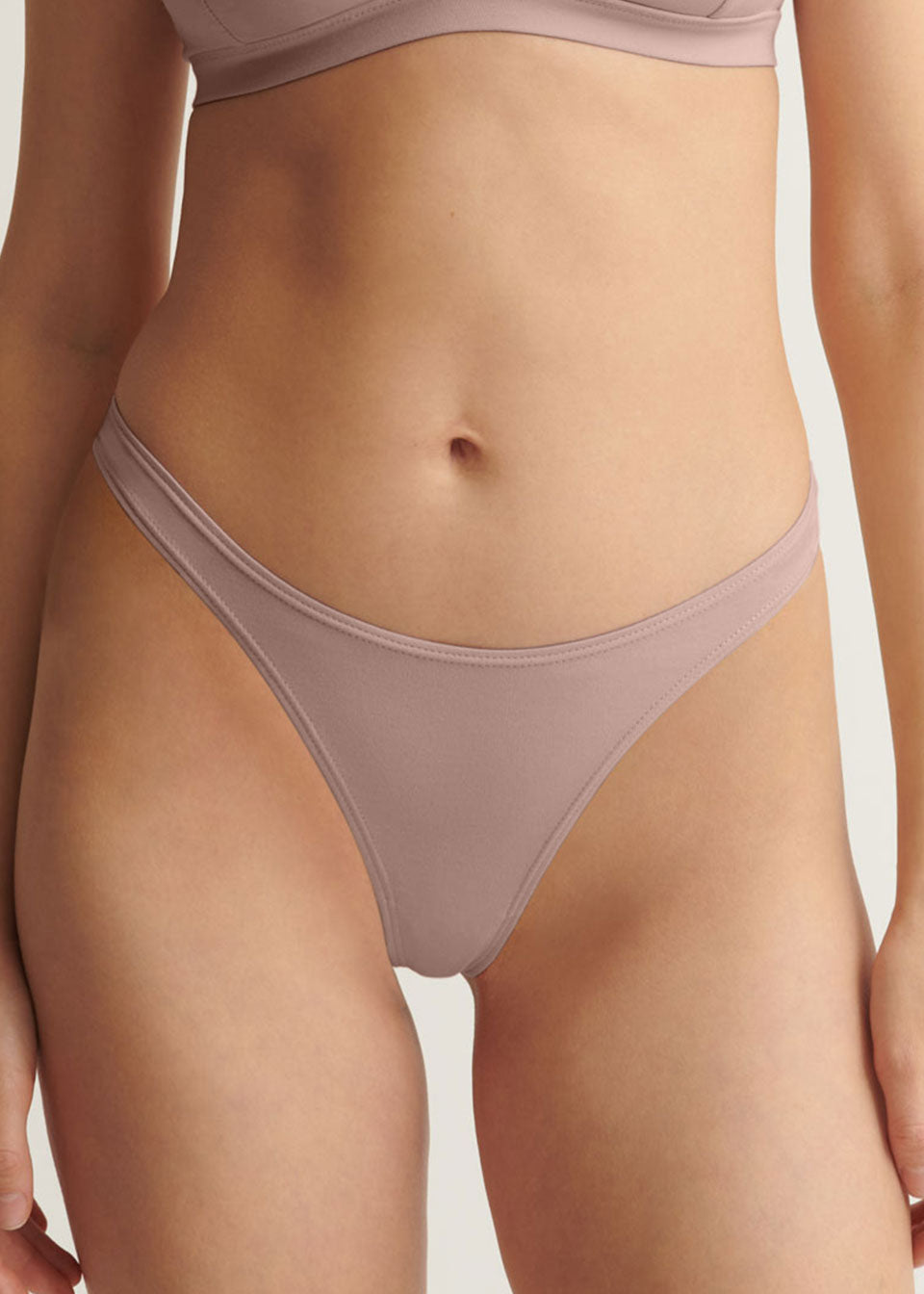 Graysen High Cut Thong|Mauve