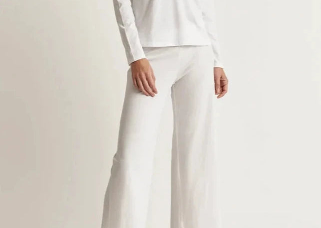 White cotton lounge pants online