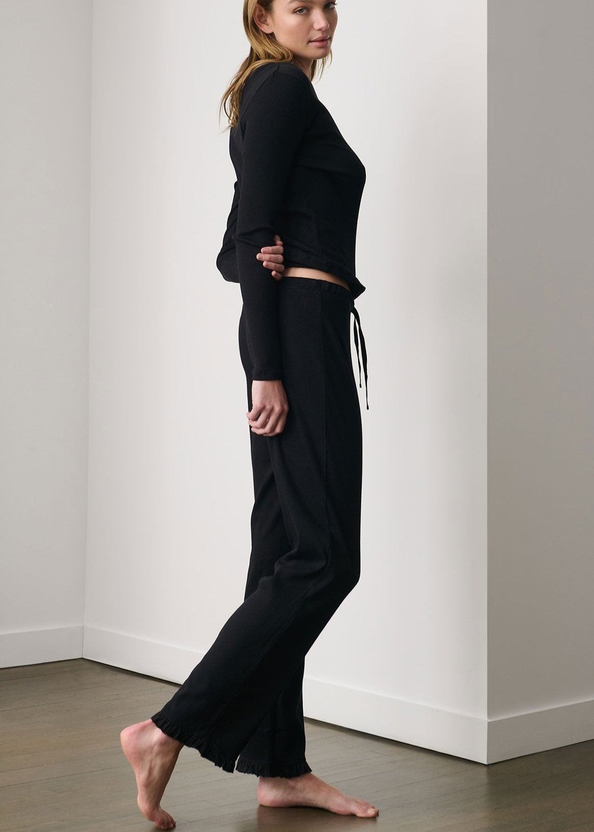 Rae Ruffle Pant | Stylish & Comfortable Pima Cotton Lounge