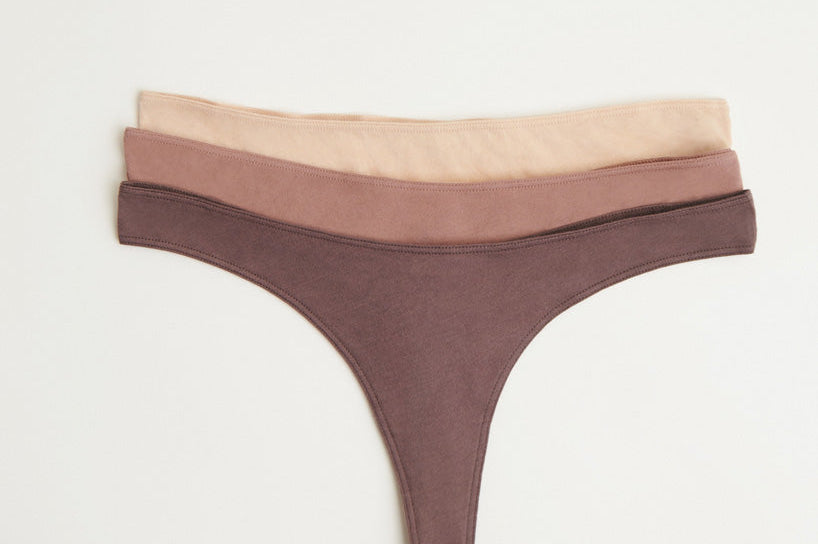  PS Thong 3Pack, Brown - women's underwear - UNDER