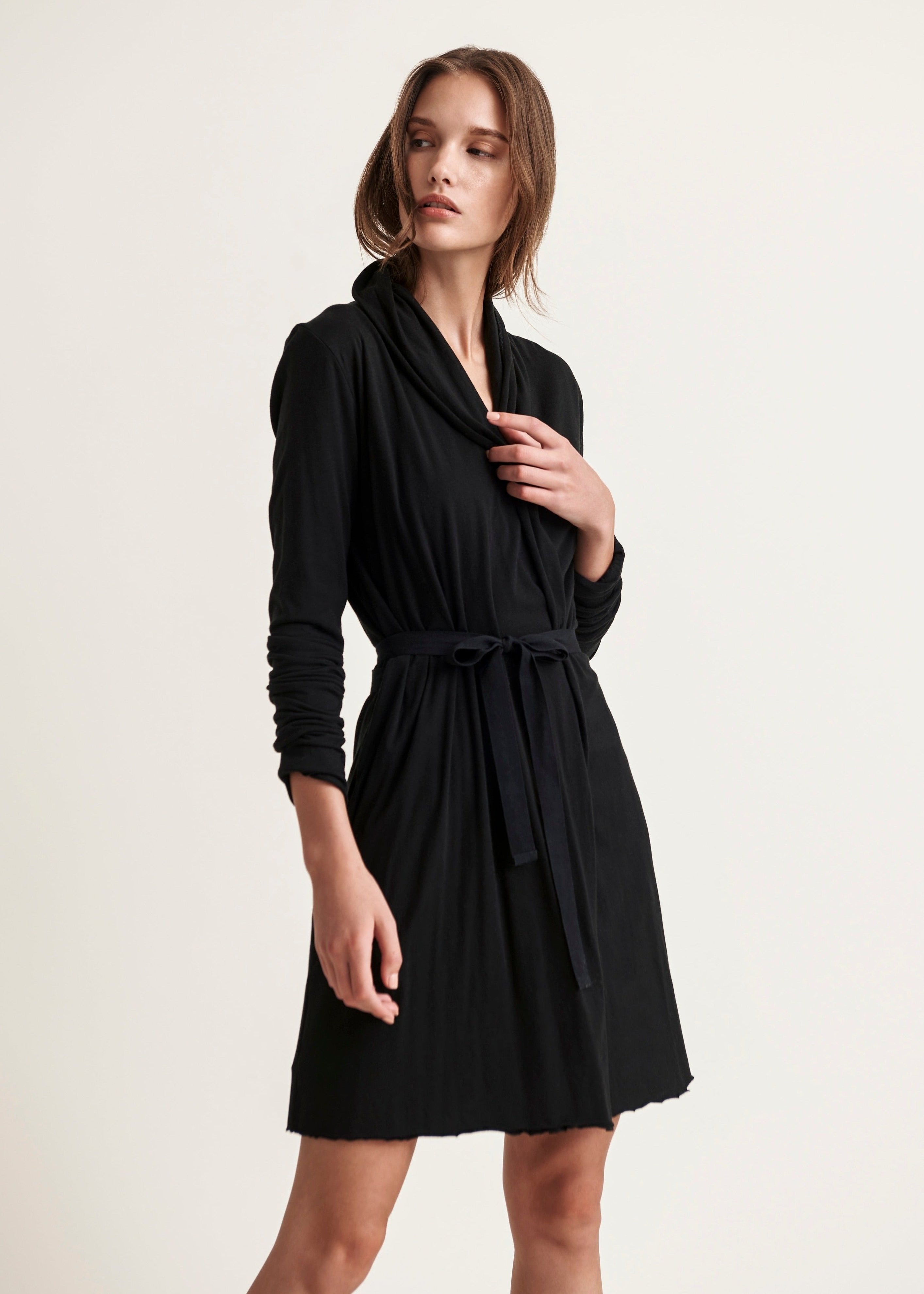 Double Layer Wrap Robe – Skin. Addressing the body.
