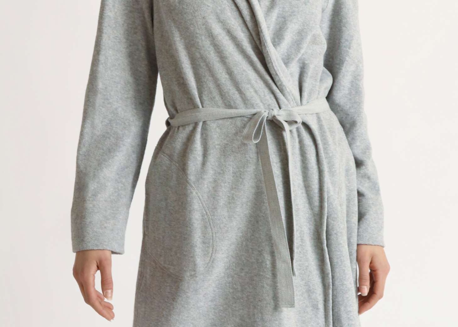 Terry wrap robe top