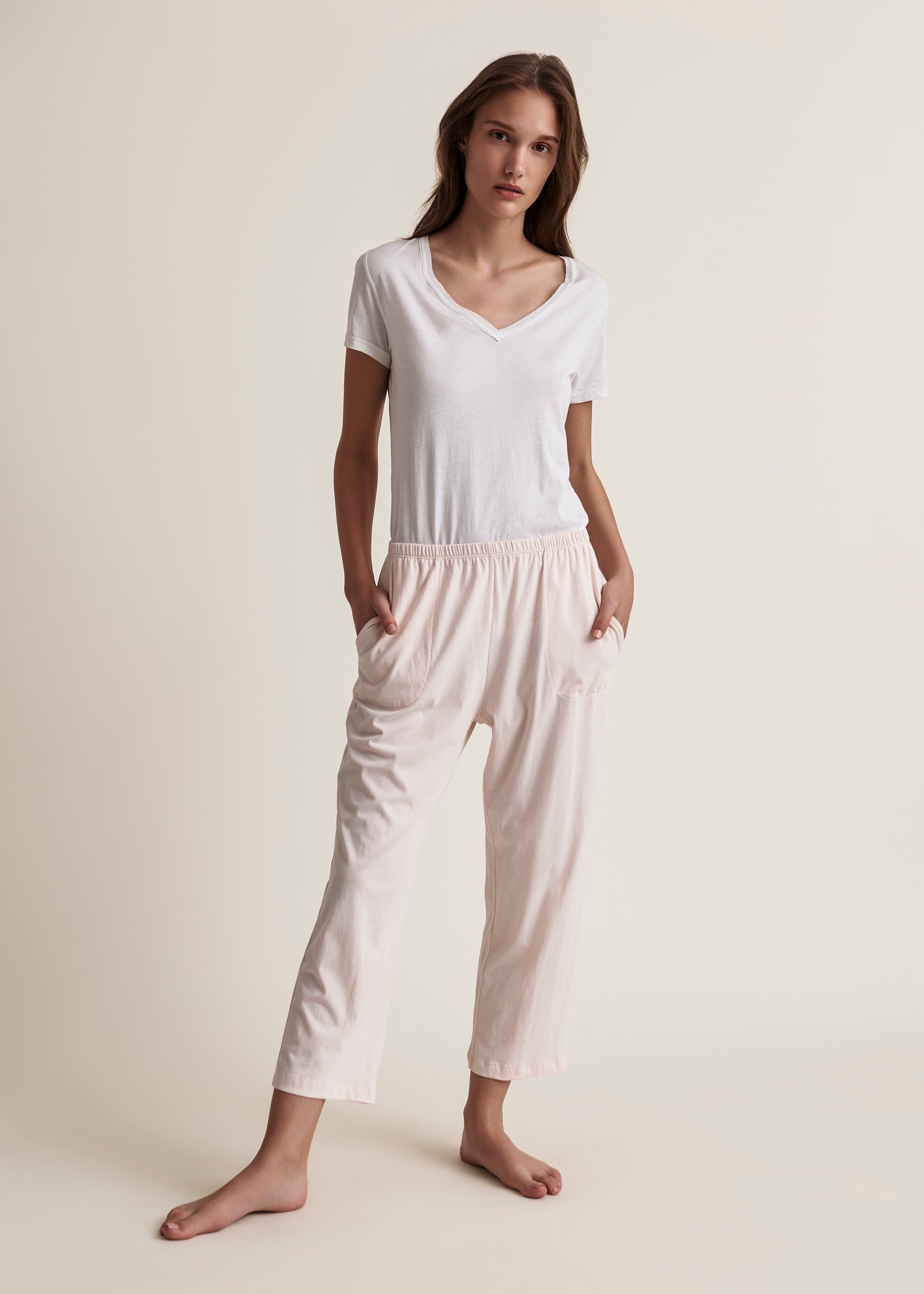 ★GENERAL IDEA★ Essential Easy V-Neck T-Shirt IVORY WBD3L01 TH_H0324510_100_0?